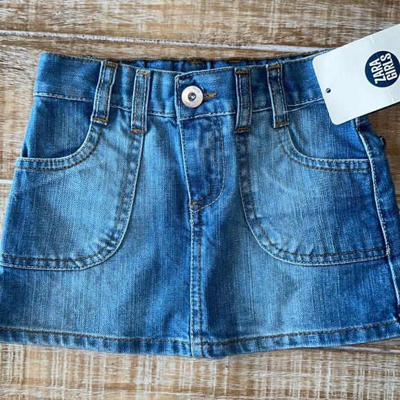 NWT VITAGE GIRLS ZARA DENIM SKIRT - Picture 1 of 5